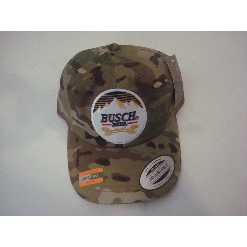 BUSCH BEER BEACH CAMO 00S Y2K HAT CAP VINTAGE DEADSTOCK C1